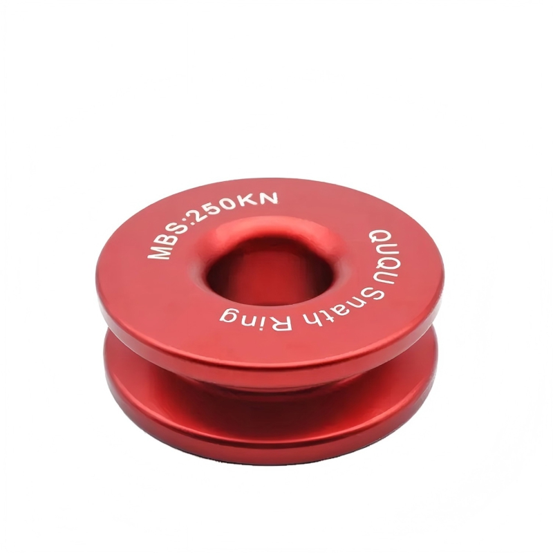 Custom CNC Machining Service Aluminum Alloy Synthetic Rope Recovery Retention Pulley Snatch Rings Parts